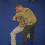 Demonstrating Counter to Bear Hug Arms Not Caught - Basic Self Defense